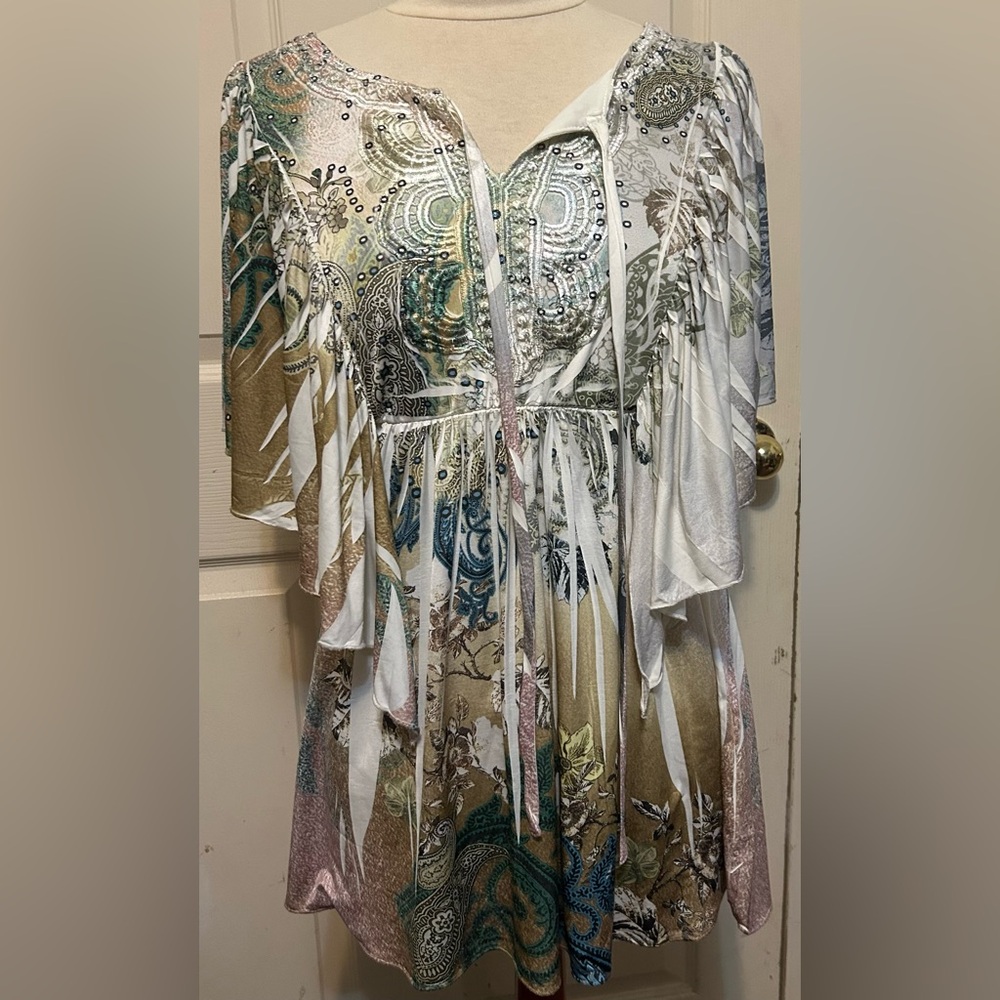 New Direction Bohemian Multicolor top size large